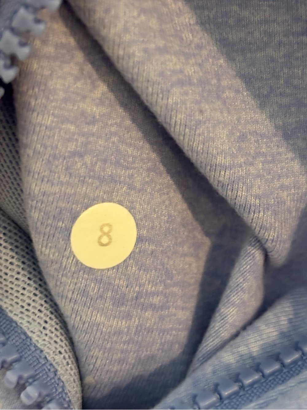 Lululemon Lavender Purple Mock Neck Full Zip Long Sleeve Fold Over Cuff Top 8 - Picture 8 of 8